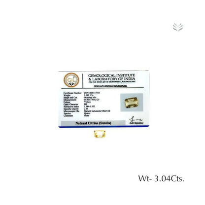 Citrine - 3.04 Ct  Gemstones