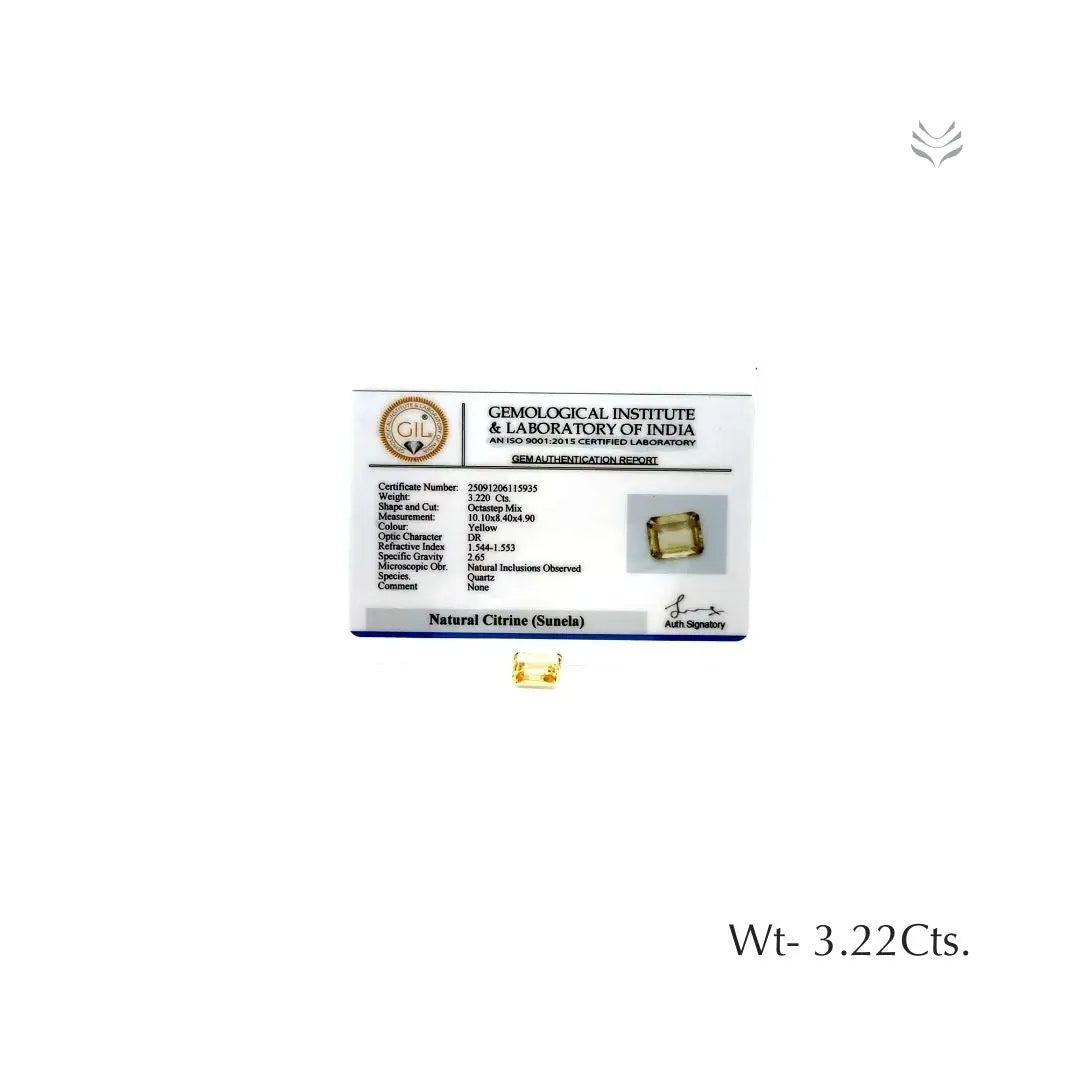 Citrine - 3.22 Ct  Gemstones
