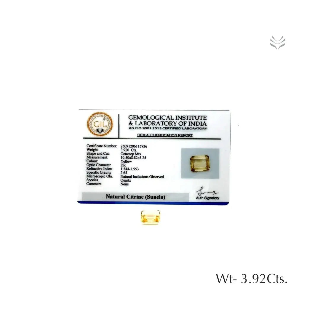 Citrine - 3.92 Ct  Gemstones
