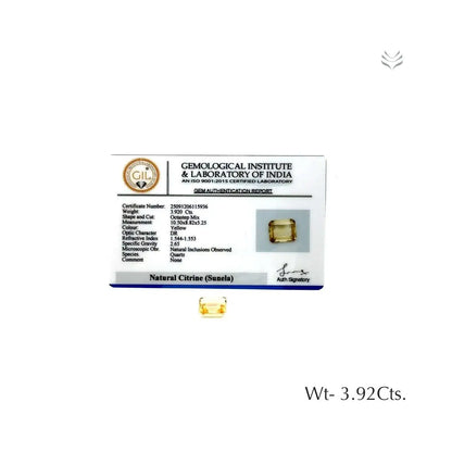 Citrine - 3.92 Ct  Gemstones