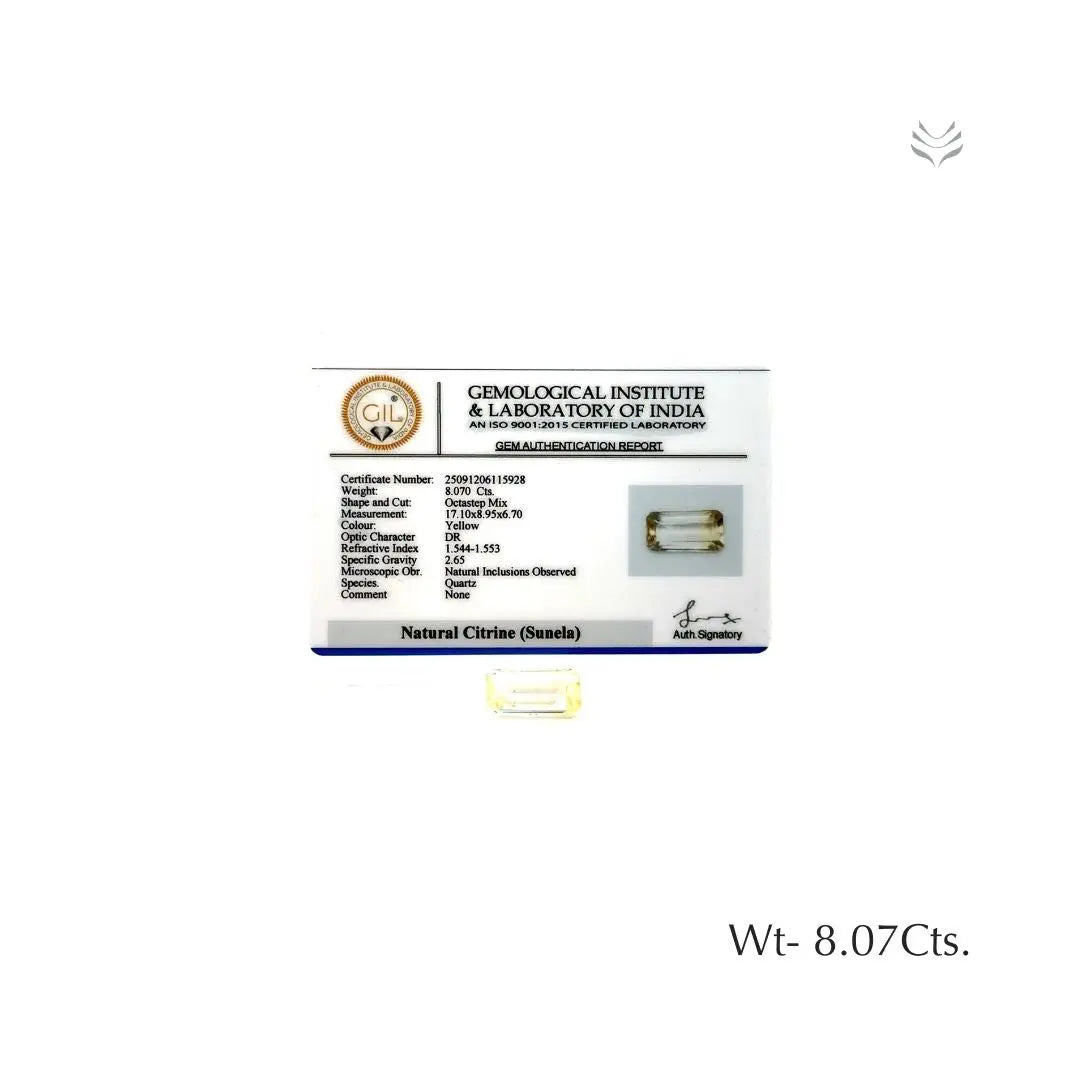 Citrine - 8.07 Ct  Gemstones