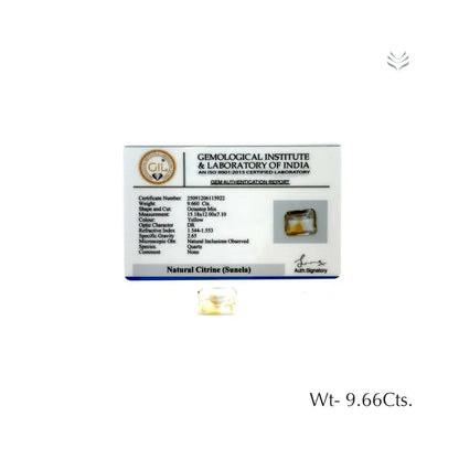 Citrine - 9.66 Ct  Gemstones