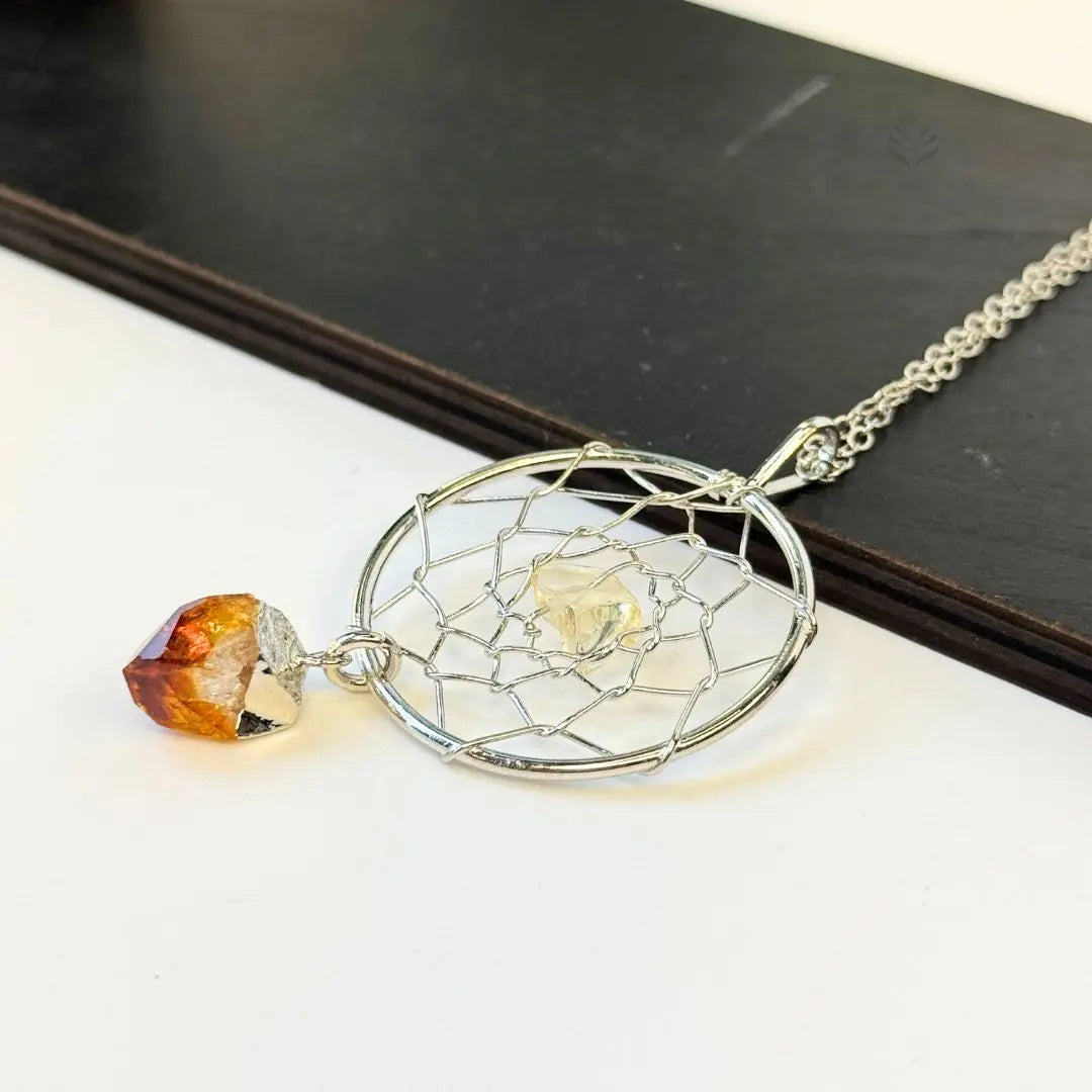 Citrine Dream Catcher Pendant