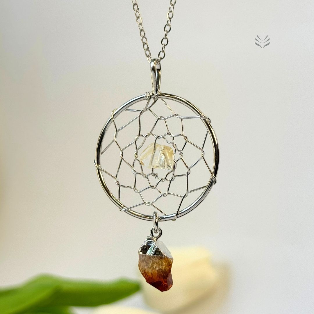 Citrine Dream Catcher Pendant