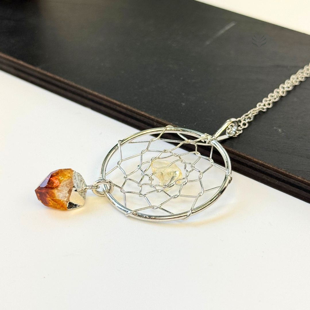 Citrine Dream Catcher Pendant