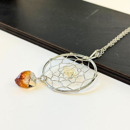 Citrine Dream Catcher Pendant