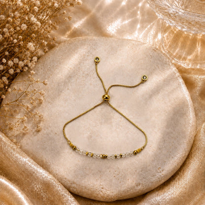 Clear Quartz Adjustable Bracelet 