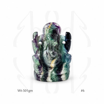 Fluorite Ganesha  Idol