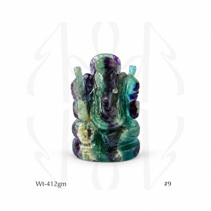Fluorite Ganesha  Idol