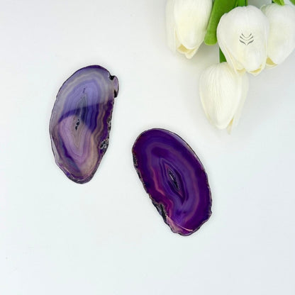 Galactic Wisdom Purple Agate Portal Slice