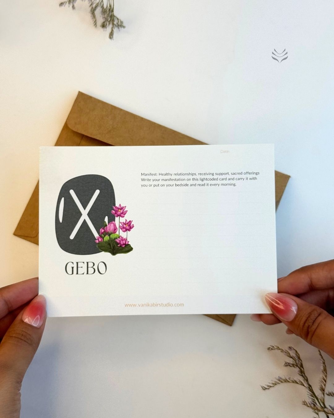 Gebo-For Successful Partnerships (Rune Manifestation Card) 