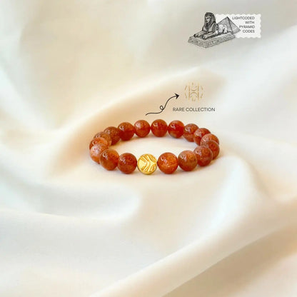 Gold Fire Sunstone Bracelet 