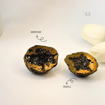 Golden Pyrite Geode for Wealth & Manifestation