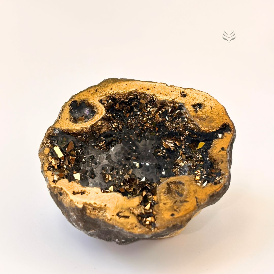 Golden Pyrite Geode for Wealth & Manifestation