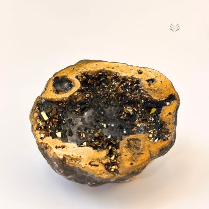 Golden Pyrite Geode for Wealth & Manifestation