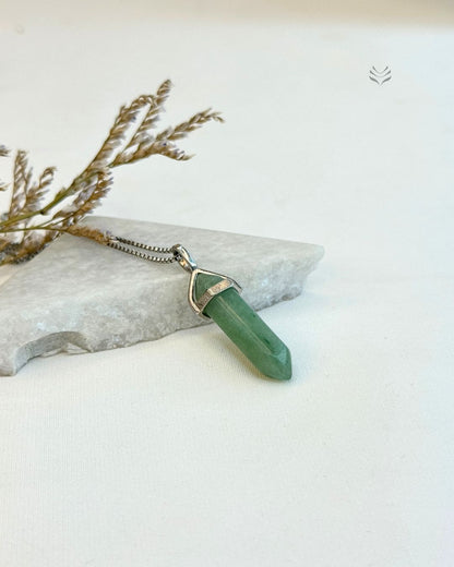 Green Aventurine - Double Terminated Pendant For Growth 