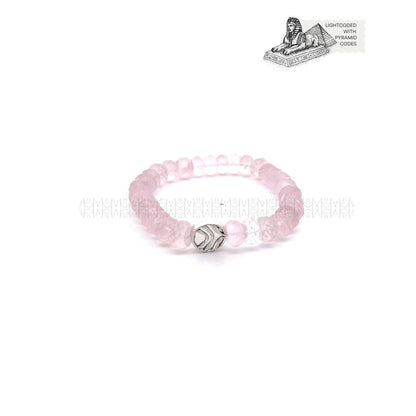 He Stays Diamond Cut Rose Quartz Bracelet 