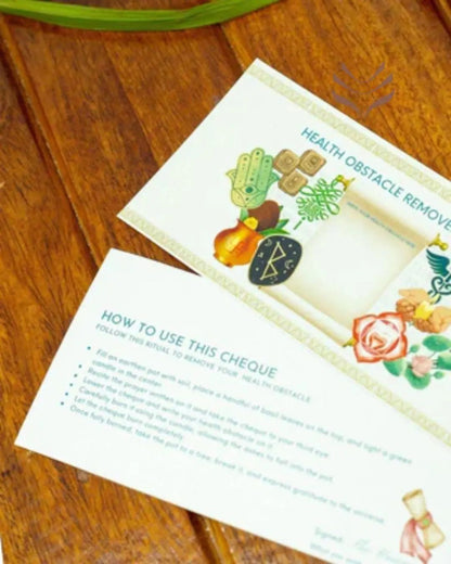 Cheque to Clear Health Obstacles and Restore Well-being