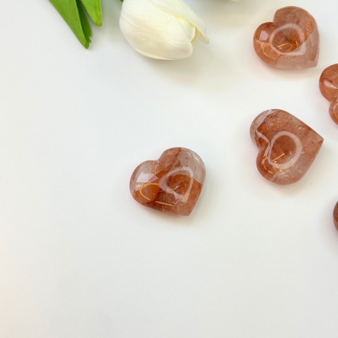 Healthy Beat Hematoid Quartz Heart