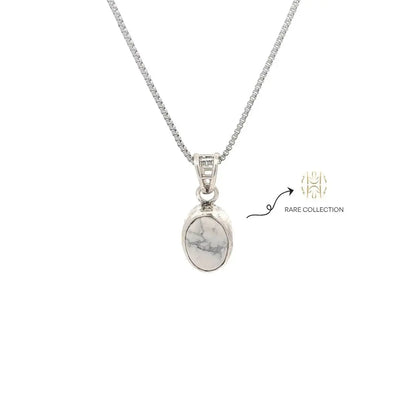 Howlite Silver Pendant 