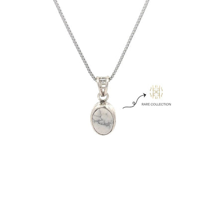 Howlite Silver Pendant 