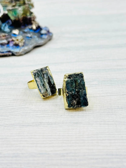 Balance All Chakra's Raw Blue Kyanite Ring