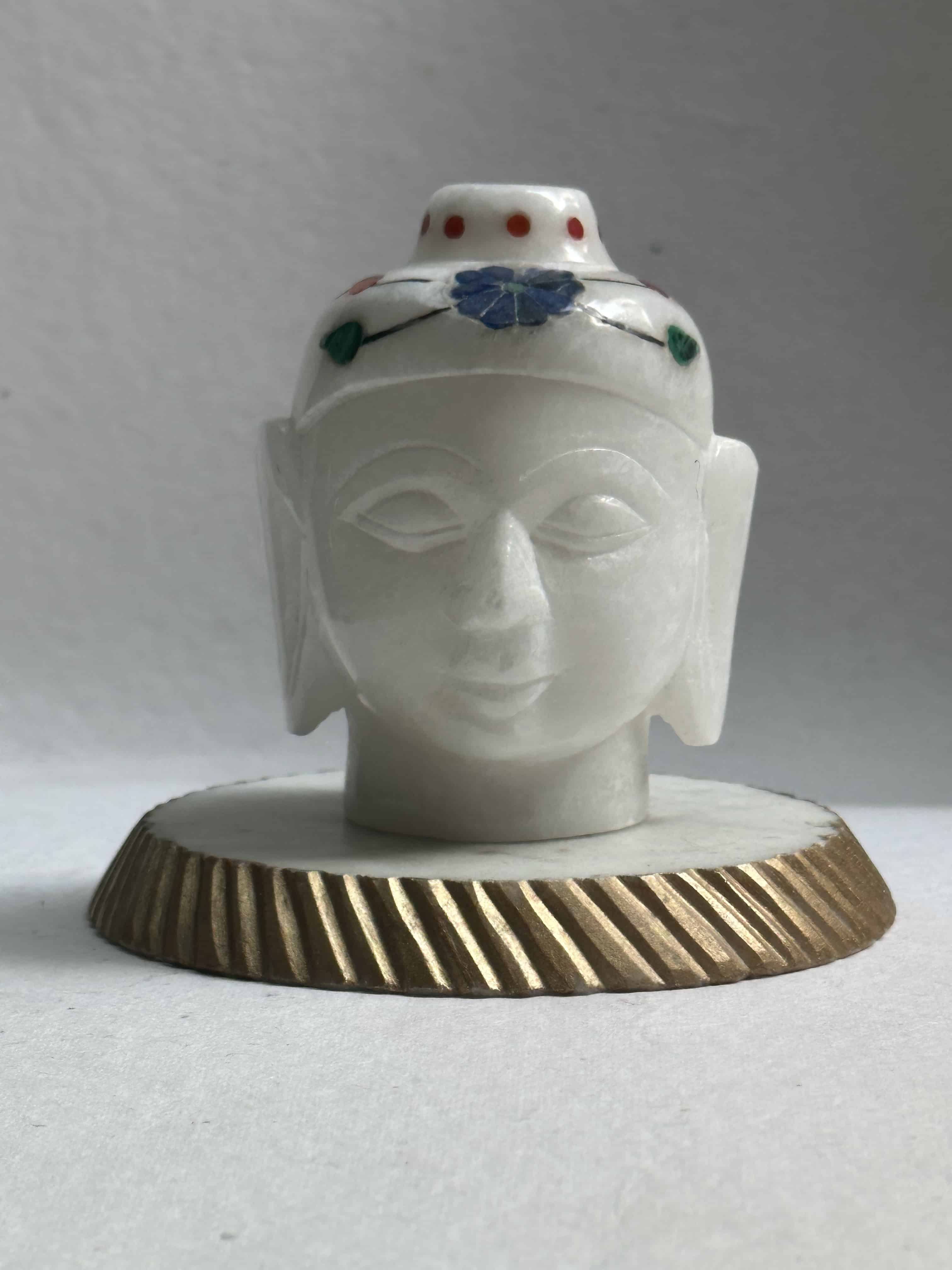 White Marble Buddha head