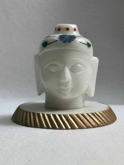 White Marble Buddha head