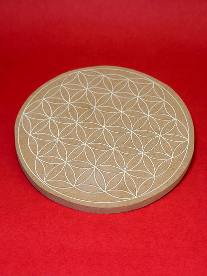 Wooden Grid - Flower Of Life