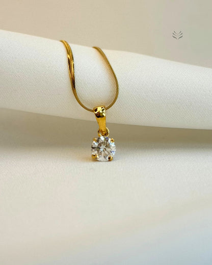 Iris Round Silver Gold-plated Pendant 