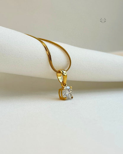 Iris Round Silver Gold-plated Pendant 