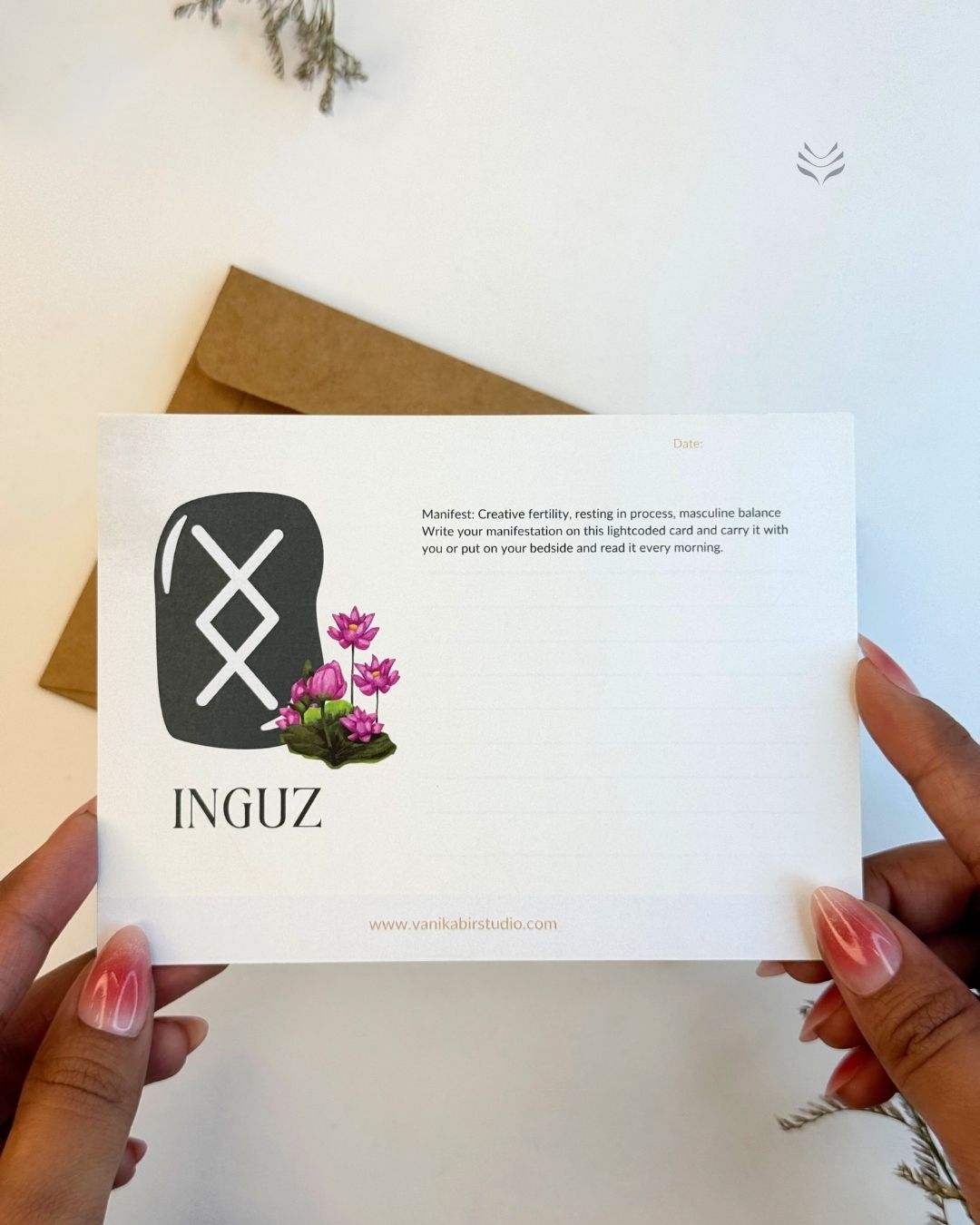 Inguz- For Goals and Creativity (Rune Manifestation Card) 
