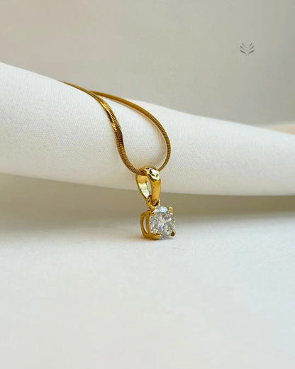 Iris Round Silver Gold-plated Pendant 