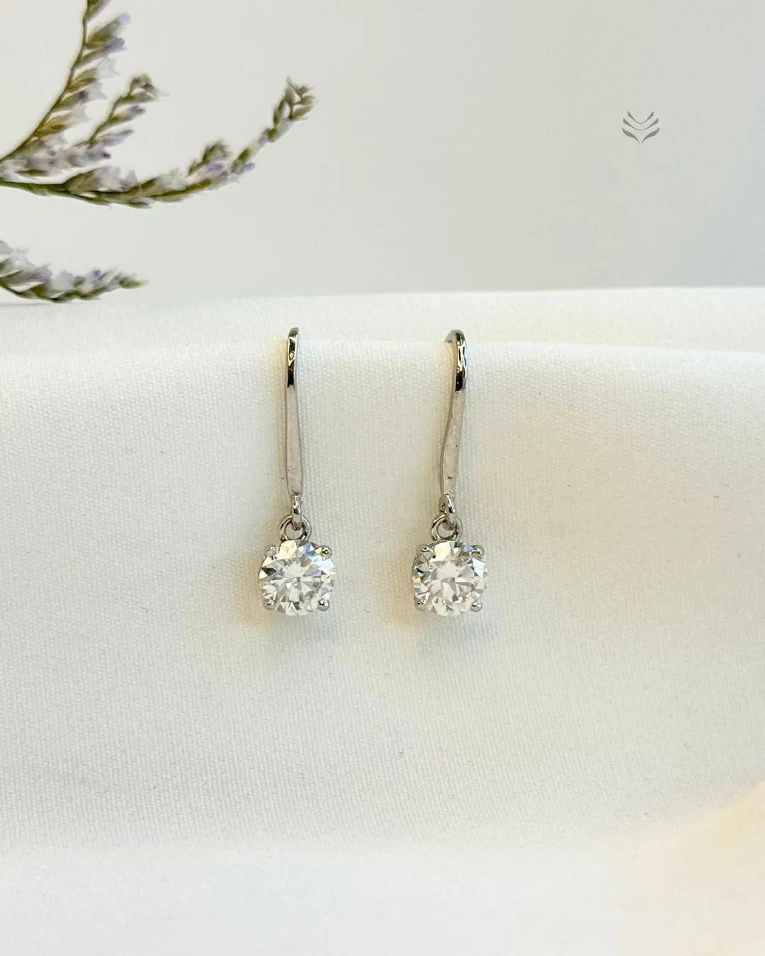 Iris Round Silver Loop Earrings 