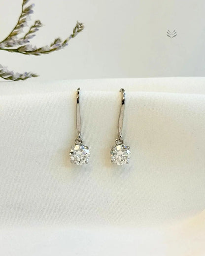 Iris Round Silver Loop Earrings 