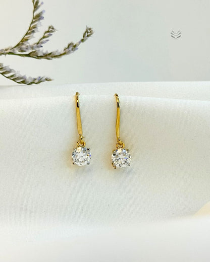 Iris Round Silver Gold-plated Loop Earrings 