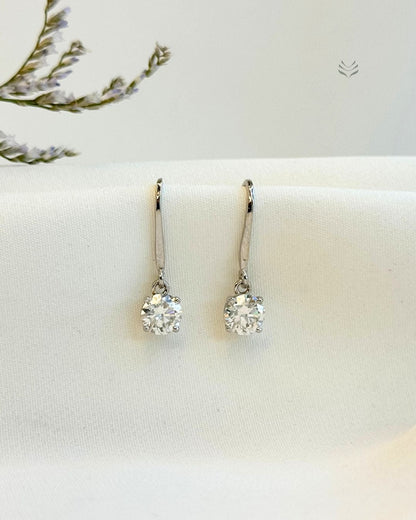 Iris Round Silver Loop Earrings 