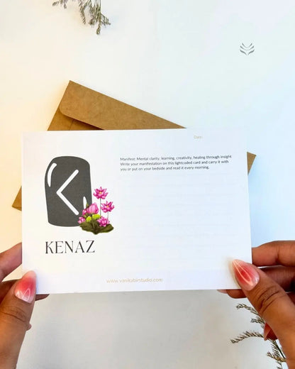 Kenaz- For Education and Knowledge (Rune Manifestation Card) 