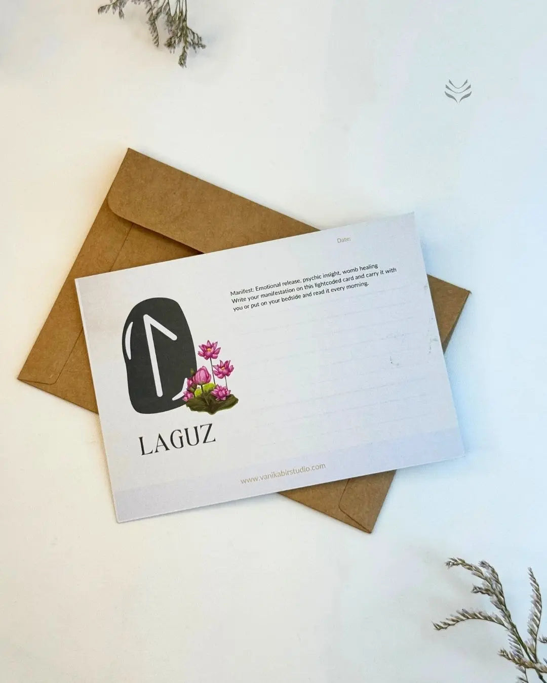Laguz-For Spiritual Powers (Rune Manifestation Card) 