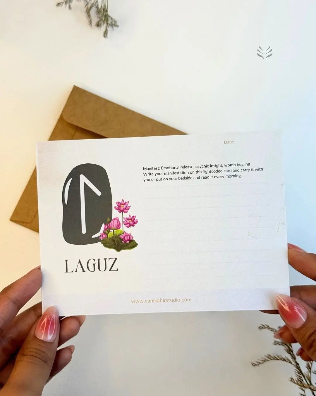Laguz-For Spiritual Powers (Rune Manifestation Card) 