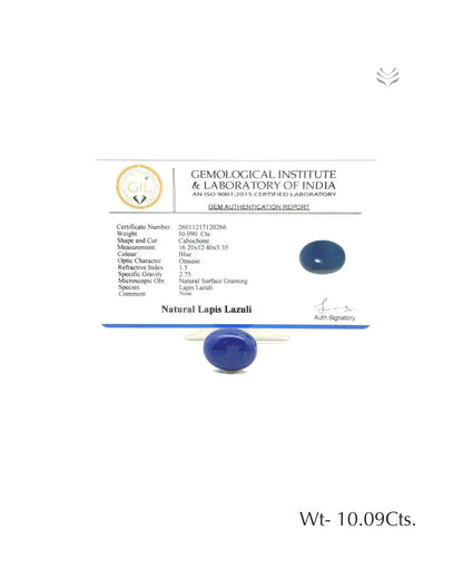 Lapis Lazuli - 10.09 Ct  Gemstones