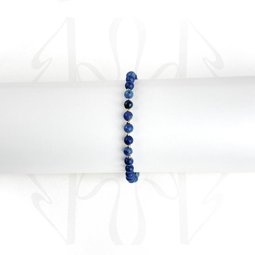Lapis Lazuli Chain Adjustable Bracelet 
