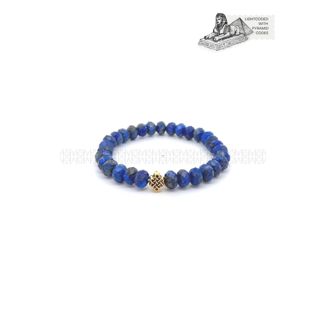 Egyptian Wisdom Tumble Lapis Lazuli Bracelet 
