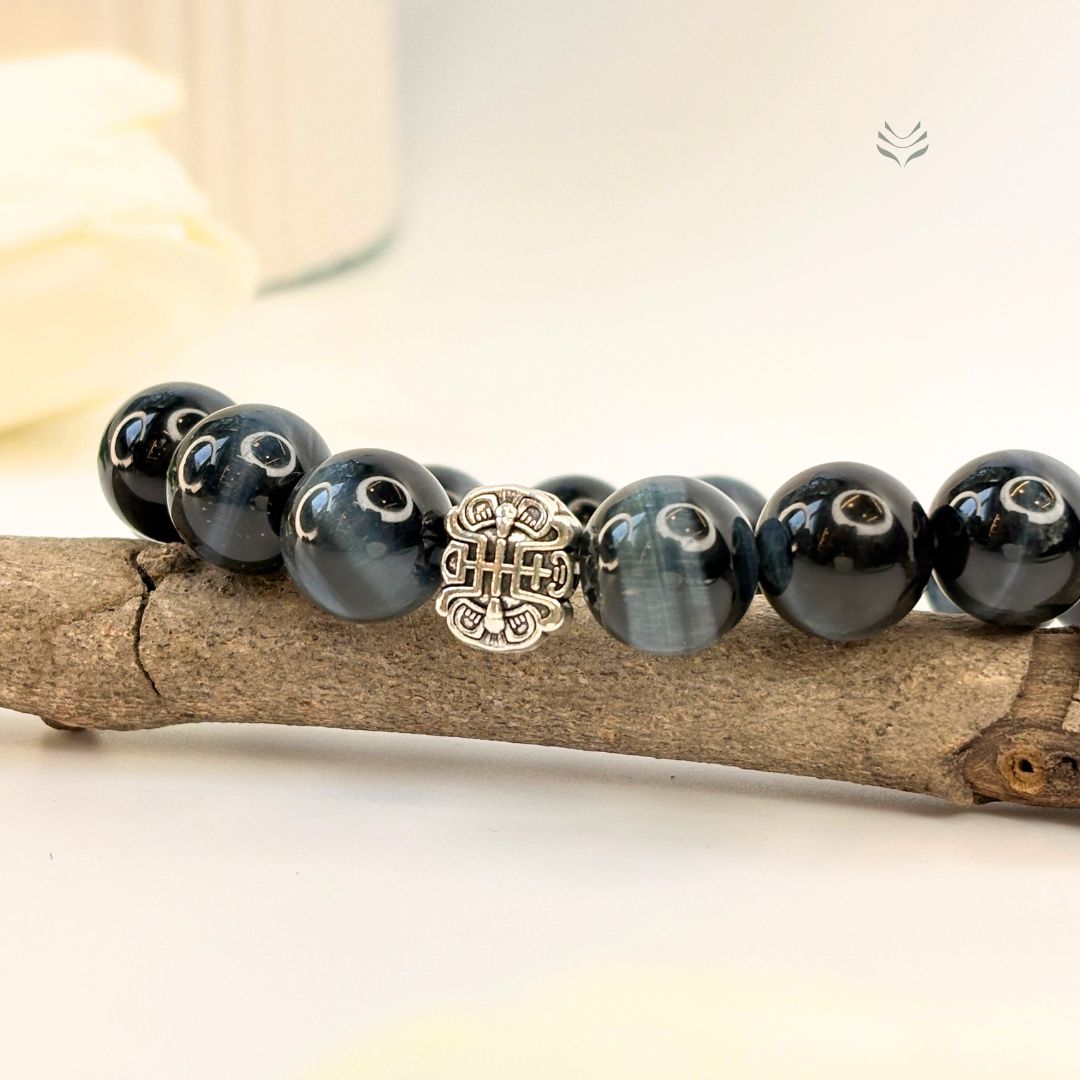 Leap Of Faith Blue Tigers Eye Bracelet