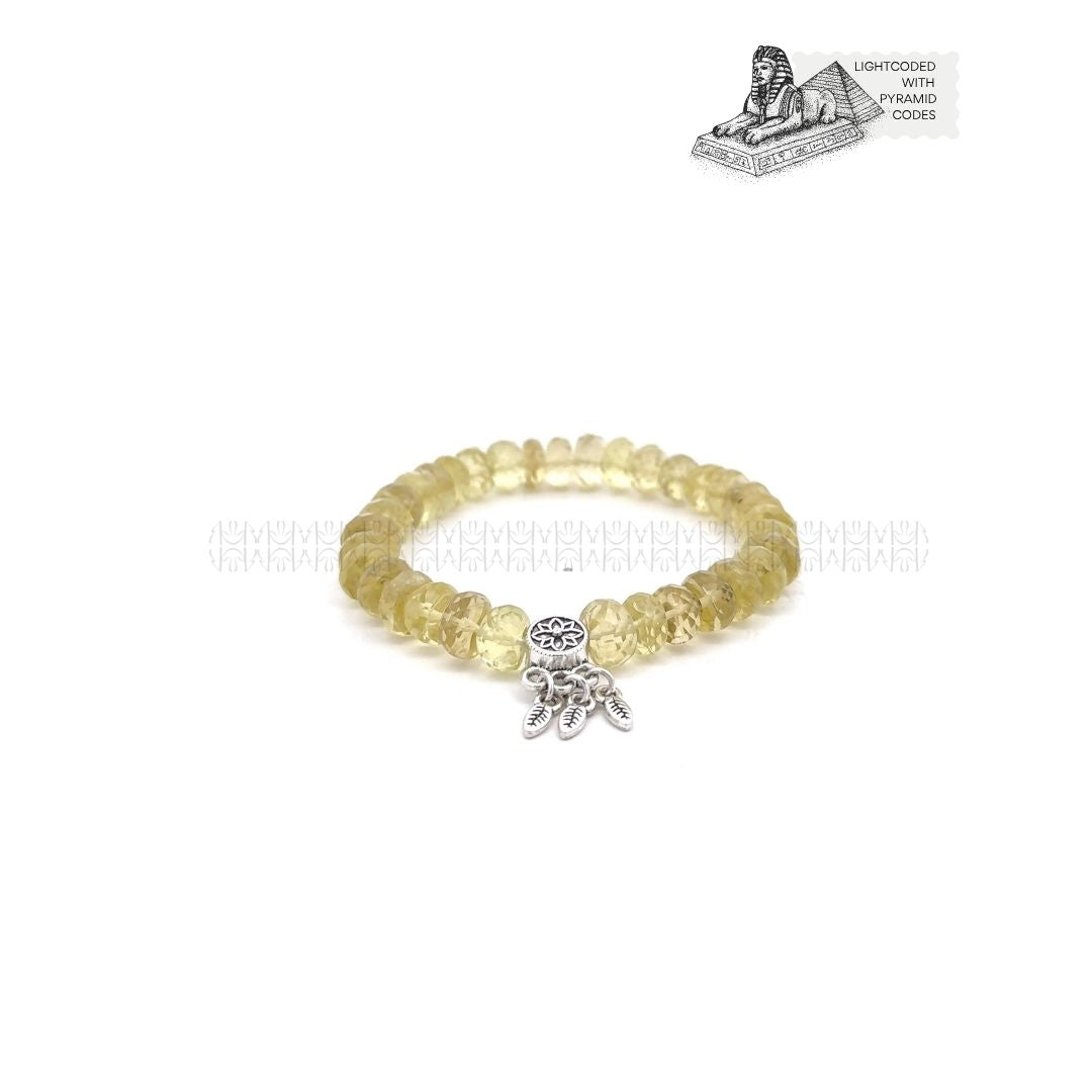 Gold Of Kemet Diamond Cut Lemon Topaz Bracelet