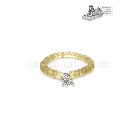 Gold Of Kemet Diamond Cut Lemon Topaz Bracelet