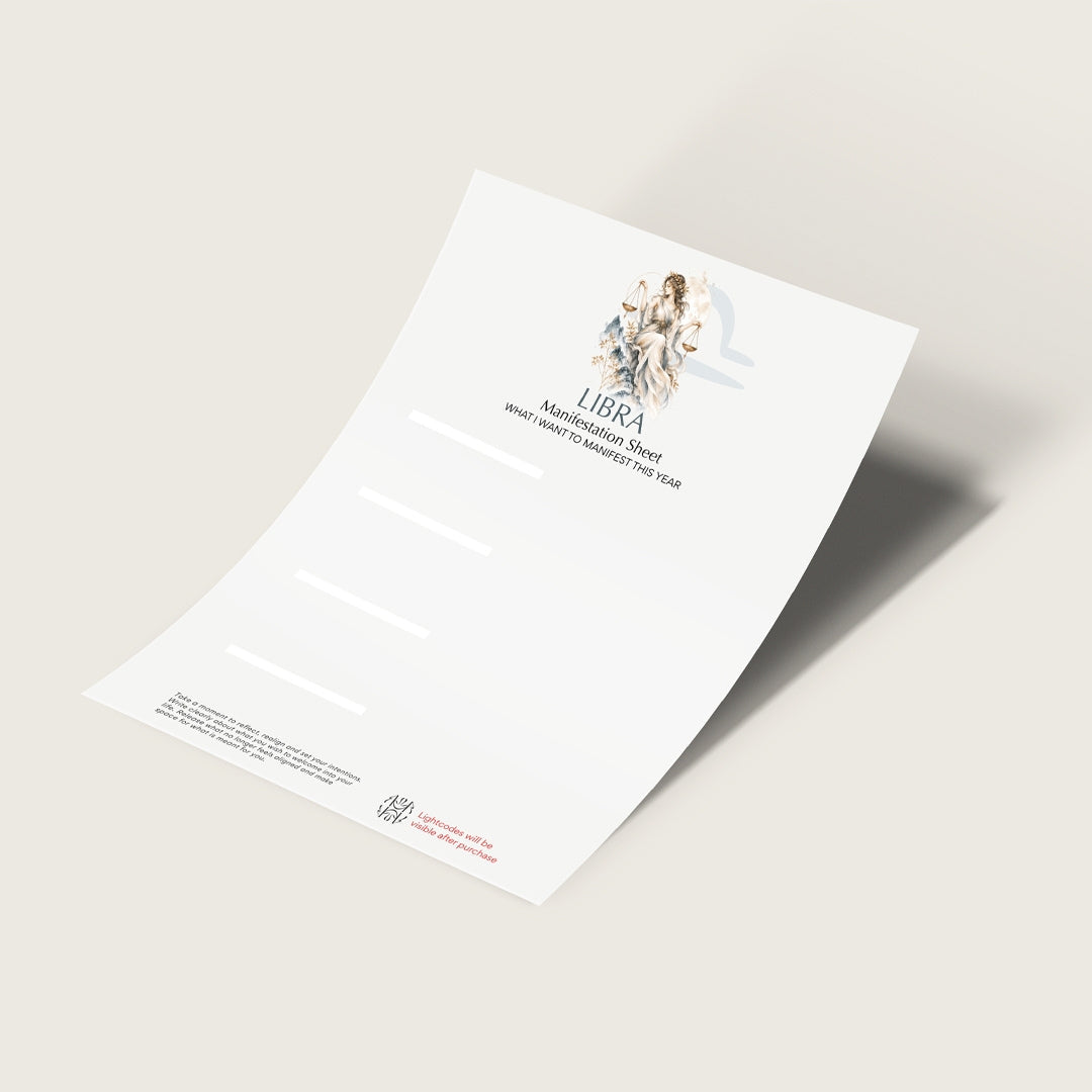 Zodiac Manifestation Sheet – Libra  E studio