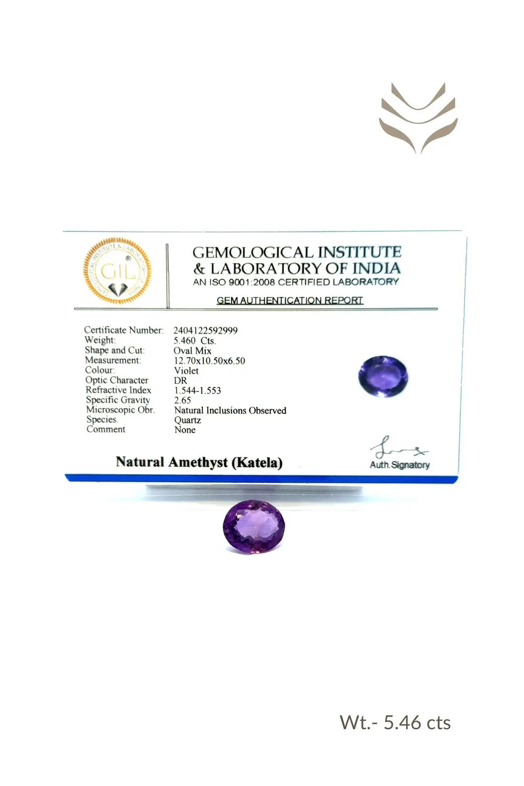 Light-Coded Amethyst - 5.46 Ct 
