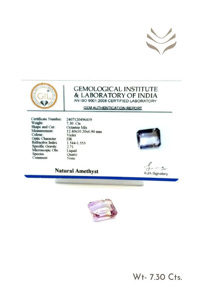 Light-Coded Amethyst - 7.30 Ct 