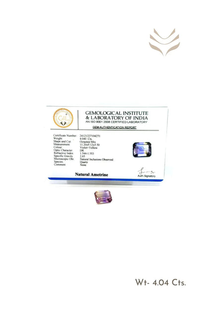 Light-Coded Ametrine - 4.04 Ct 